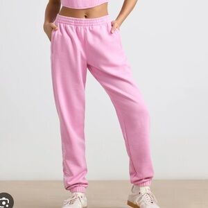 Bo + Tee brushed oversized jersey jogger in bubblegum